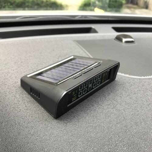 Car Auto Digital TPMS Tire Pressure Monitoring 4 External Sensors Black