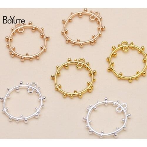BoYuTe Wholesale (50 Pieces/Lot) 27*25MM Metal Alloy Garland Charms Pendant DIY Hand Made Jewelry Accessories