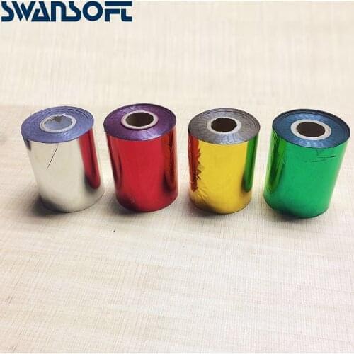 SWANSOFT 4cm width Solid Color Hot Stamping Foil Paper Laser Foil Paper DIY Crafts Material For Garment Box Cards