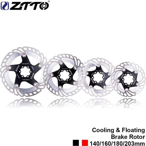 ZTTO 140/160/180/203mm Mountain Road Bike Disc Brake Quick Cool Down Bicycle Stainless Steel Cooling Disc Brake Floating Rotor