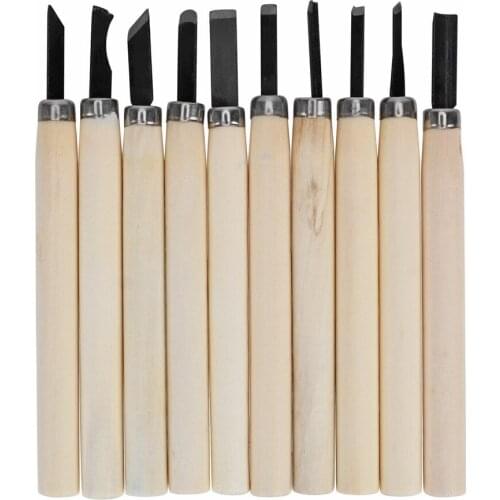 DIYWORK Chisel 10pcs/Set DIY Hand Tool Hand Wood Carving Knife Tool Detailed Woodworking Hand Tool