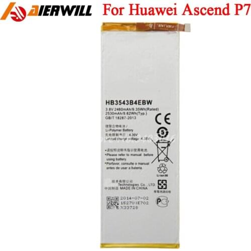 HB3543B4EBW Battery for Huawei Ascend P7 P7-L07 L09 L00 L10 L05 L11 Batterie Bateria Accumulator AKKU 2460mAh