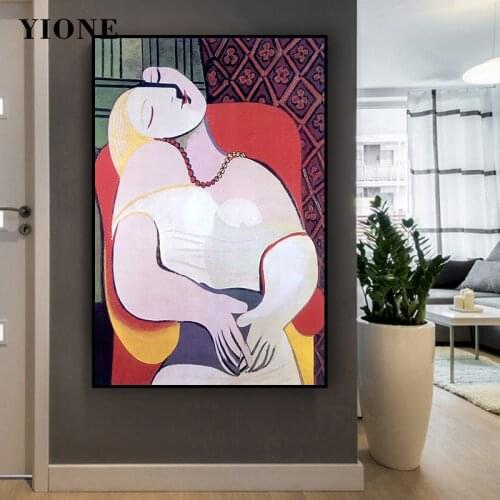 Art Canvas Print Painting Dream Girl Picasso Abstract Figure Picture Wall Poster Decoration Painting For Living Room Office