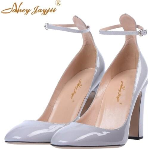 Famous Footwear Shoes Womens Pumps Super High Heels Chunky Red Rose Gold Mature Fashion 2019 Dress Party Brand Big Size 44 43 41