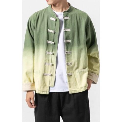 Streetwear Casual Men‘s Jackets Oversized 2021 Men New Vintage Jacket Fashion Single Breasted Male Coat Chinese Style 5XL