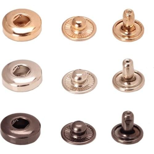 XUNZHE 50sets / lot 831# Metal brass Press Studs Sewing Button Snap Fasteners Craft Sewing Leather Clothes Bags jacket button