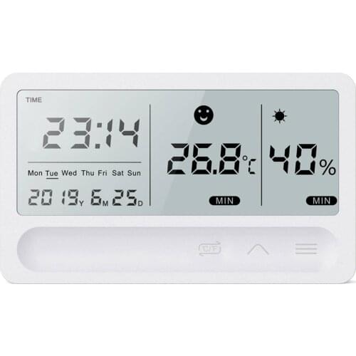 Weather Station Weather Clock Indoor Room LCD Electronic Temperature Humidity Meter Digital Thermometer Hygrometer Alarm Clock