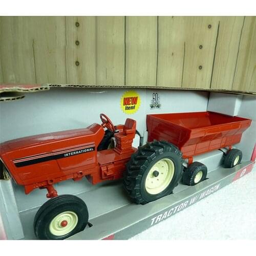 Diecast Model Car 1/16 International Wagon Alloy Tractor Trailer Model ERTL Collection Display Gift Kids Toys Boys