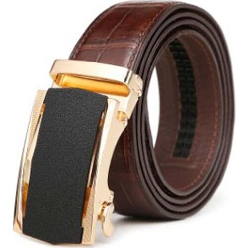 LINSHE crocodile The belt men Genuine leather business Automatic buckle The belt fashion male leisure belts