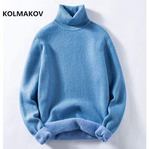 2020 Winter Keep warm thicken Men Cashmere Sweater high quality mens Turtleneck Sweaters knitting Pullover men