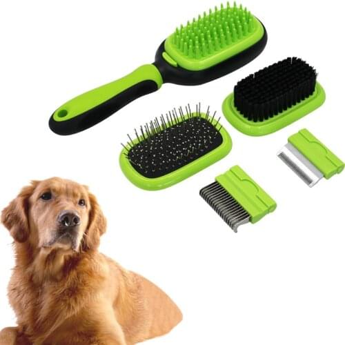 5 IN 1 Dogs Hair Removal Comb Sets Hair Deshedding Trimmer Combs Pets Grooming Tool Grooming Brush Deshedding Comb Edge Trimming