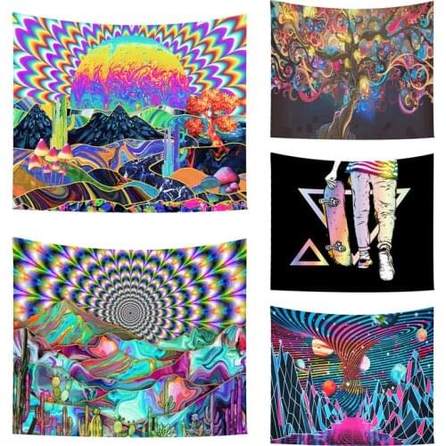 Wall Tapestry Abstract Patterns Print Decorative Cloth Hanging Carpet Home Accessories for Bedroom 150X130CM