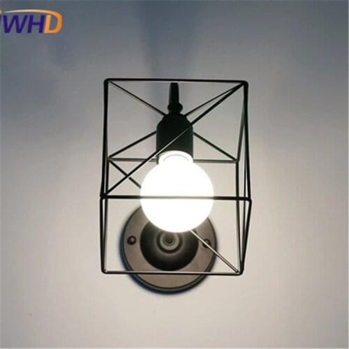 Nordic Style Retro Vintage Industrial wall sconce Iron Cage Loft Antique Wall Light Fixtures Luminaire Wall Lamp Home Lighting