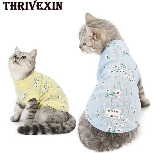 Cat Clothes Autumn and Winter Soft Warm Vest Hoodies Coat Pet Dog Kitten Clothing Cotton T Shirt Costumes Pets Product