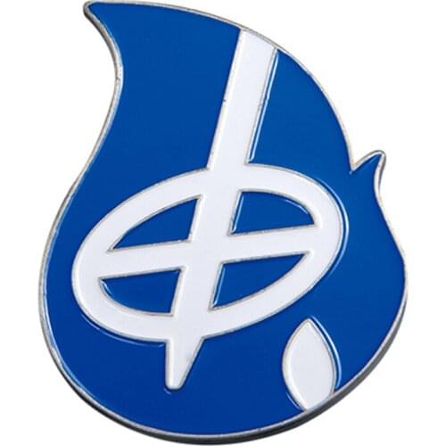 Factory wholesale blue water drop shape die casting coin