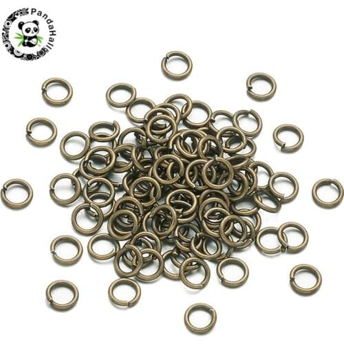 Pandahall 50 g Close but Unsoldered Brass Jump Rings for Jewelry Findings DIY Necklace Bracelet Making Antique Bronze 6x1mm abou