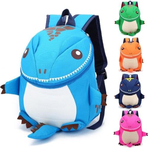 3D Dinosaur Backpack For Kids Lightweight Waterproof Children Backpack kids kindergarten Animal Large Capacity School Bag Blue