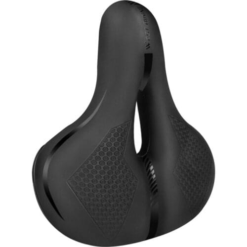 New MTB Bike Seat Bicycle Saddle Waterproof Soft Seat Cushion Bike Accessories PVC Steel Hollow Wide Cycling Saddles Safety