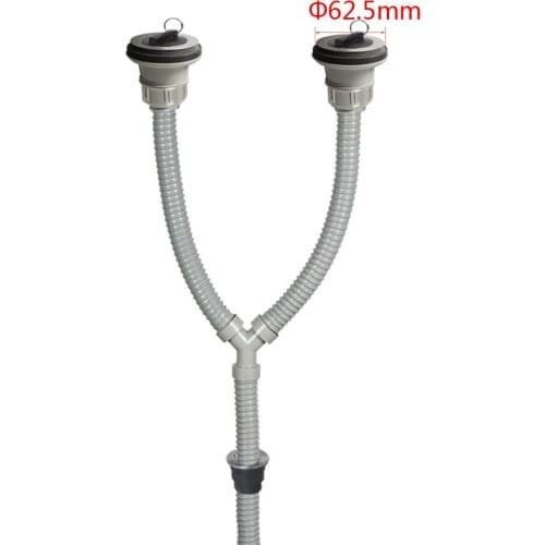 Talea Double sink laundry Drain Kit with Drain pipes Y type sewage Trap Catch Catcher Plug Drain Sink Stopper Strainer