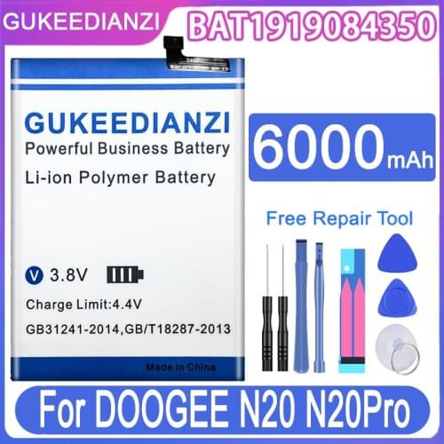 GUKEEDIANZI Replacement Battery BAT1919084350 6000mAh for DOOGEE N20 N20Pro N20 Pro