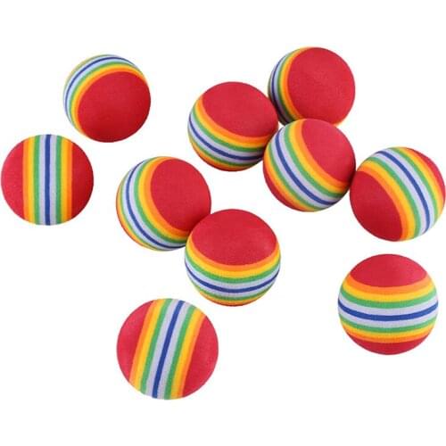 1Pcs Rainbow Stripe Foam EVA Sponge Golf Balls Swing Practice Training Aids