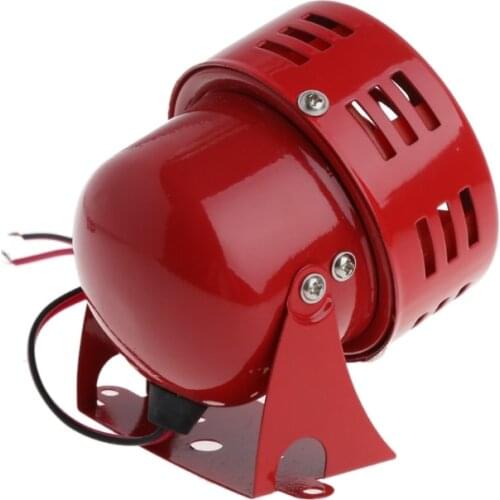 1950s 12V Car Motorcycle Driven RED Air Raid Siren Horn Alarm 50s Q9QD