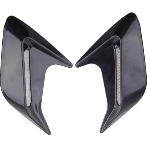 2pcs Car Hood Side Fender Decorative Air Vent Flow Intake Mesh Grille Stickers Cover Cap Black fit for Most of Cars
