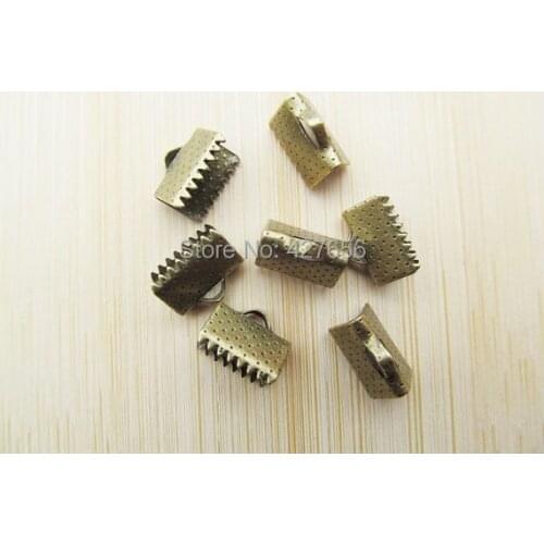 2000pcs 8mmx10mm Antique Silver tone/Antique Bronze Messenger Buckle,Leather Fastener Clasp Ends Charm,DIY Accessory Jewellry