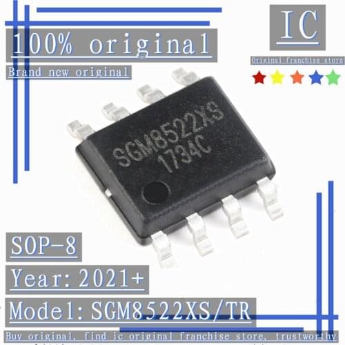 2021+ 100% Brand new original 10PCS-50PCS SGM8522XS/TR SGM8522XS SOP-8 Rail-to-rail CMOS operational amplifier
