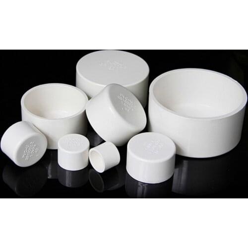 5 Pcs Inner Diameter 20-90mm PVC Water Supply Pipe Cap Pipe Plug Bulkhead Plug White Free Shipping