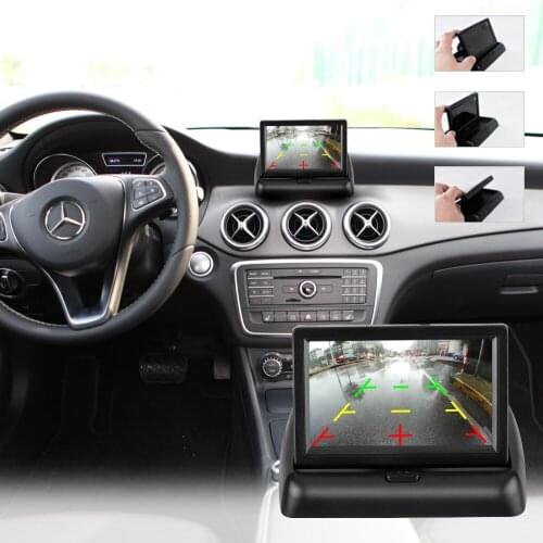 Car Reversing Camera Universal Rear View Night Vision Reversing Cameras With 4.3 Inch Digital TFT LCD Monitor And Power Cable