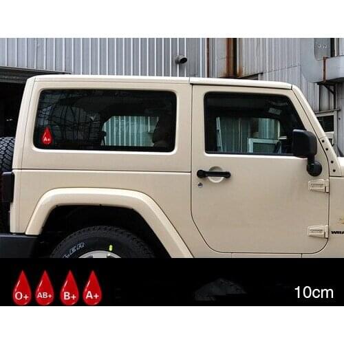 Aliauto Blood Type Car Decoration Blood drop Accident Timely Rescue Reflective Car Sticker Decal For VW Ford cruze Skoda BMW