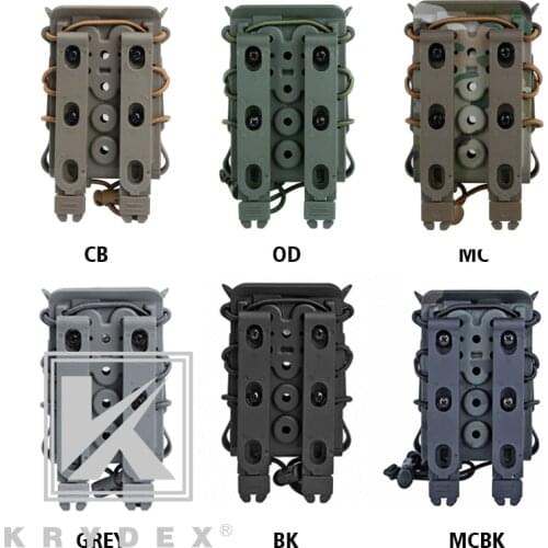 KRYDEX Tactical 5.56 7.62 Magazine Pouch Tactical MOLLE Shooting Hard Mag Holder 6 Colors Optional For Hunting Shooting Airsoft