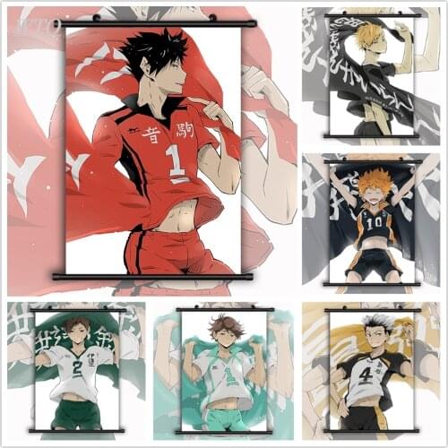 Haikyuu!! Banner Flag Retro Poster Anime Posters Canvas Painting Wall Decor Wall Art Picture for Living Room Decor Home Decor