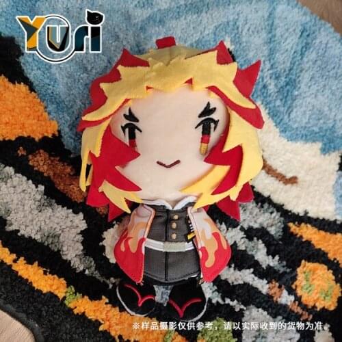 Demon Slayer Kimetsu no Yaiba Rengoku Kyoujurou 20cm Plush Doll Toy Keychain Strap Collection Cute Limit Cosplay Cos Gift HG