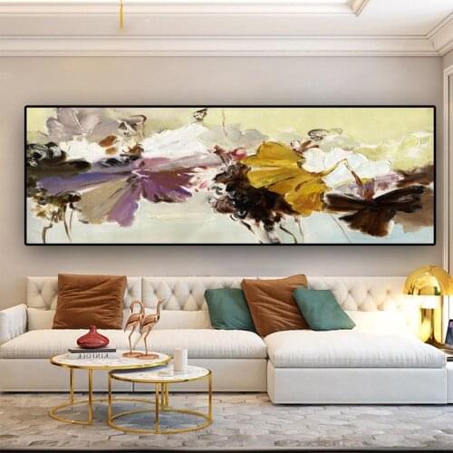 Modern Vintge Flower Abstract Oil Painting on Canvas Posters and Prints Cuadros Wall Art Picture for Living Room Home Decor