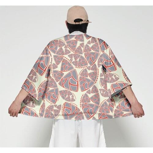 FLower 3d Printing Japanese Style Kimono Haori Men Women Cardigan Chinese Dragon Traditional Japanese Clothing Asian Clothes