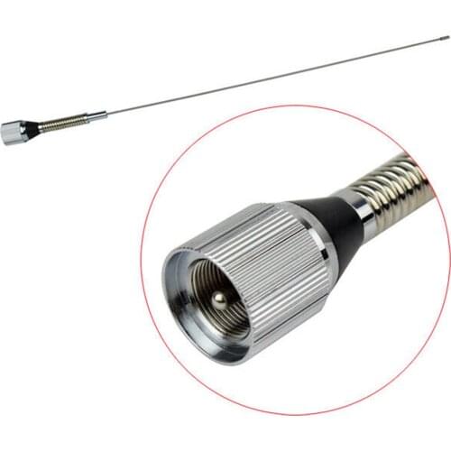 Mobile Radio Marine Universal 50 Ohms 2.15dB Interphone Antenna Car 100W PL259 136-174MHZ Auto High Frequency Stainless Steel
