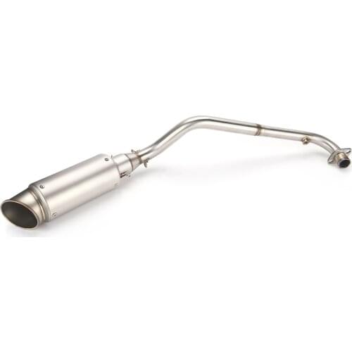 Motorcycle Full Exhaust System Slip-On Loop Muffler For KAWASAKI Z125 Z 125 PRO 2016-2020 With Muffler Middle Pipe For Z125