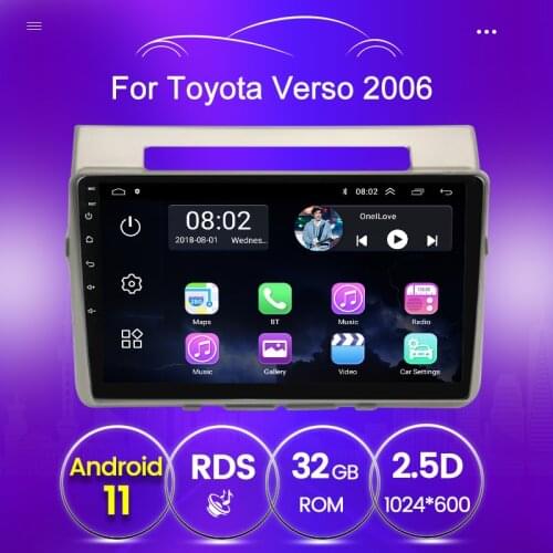 GPS 2+32G Wifi Car Multimedia Radio Touchscreen Android 11 For Toyota Corolla Verso 2006 Navigation Stereo Audio Head Unit 2din