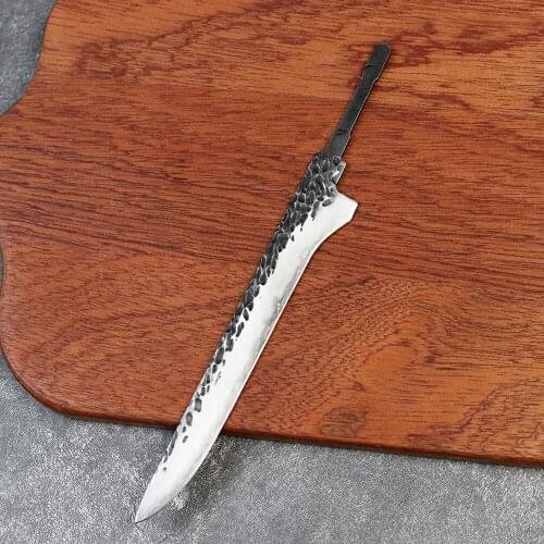 Batch DIY hand-forged professional kitchen knife 9Cr18MOV steel core three-layer steel chefs knife 6 inch boning knife blank