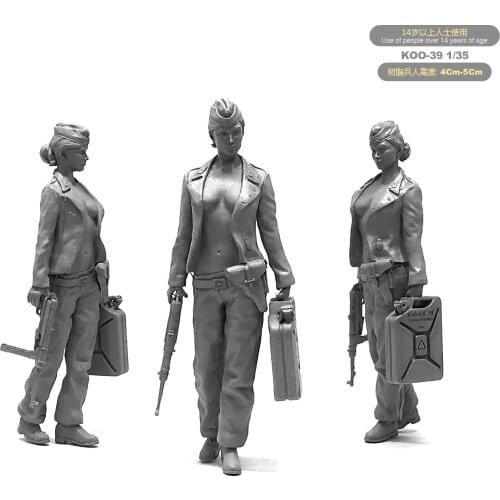 1/35 Resin Kits Figure Beauty Soldier DIY model self-assembled Koo-39
