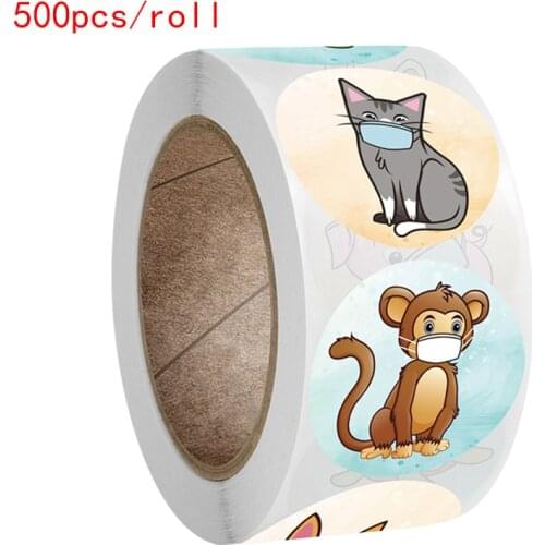6 types Cute Animal Stickers For Kids Gift Packing Decorative Stickers Stationery Cartoon Stickers Cake Decorations