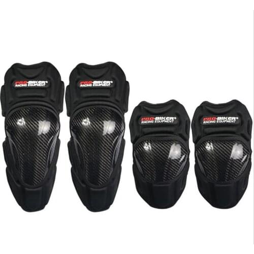 PROBIKER Motocross Racing Carbon Fiber Knee pads elbow pads body Protector Motorcycle Knee Guards MX KneePads riding protection