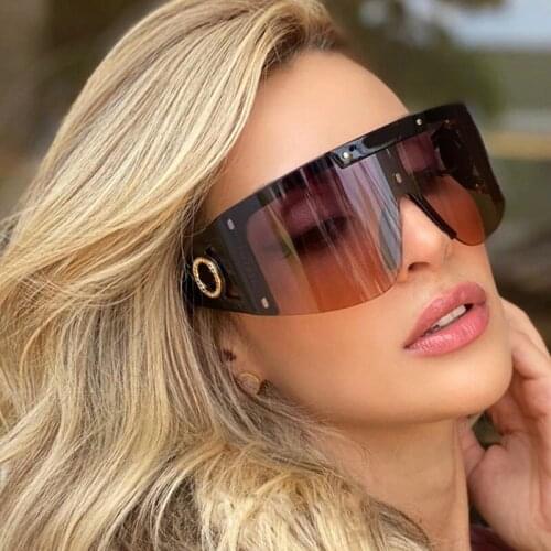 2021 new one big frame sunglasses female European and American net red same style sunglasses female glasses