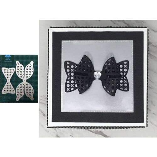 Hugs Kisses Double Bow Metal Cutting Dies DIY Scrapbooking Embossing Paper Cards Album Making Crafts Supplies New 2019 Die Cut