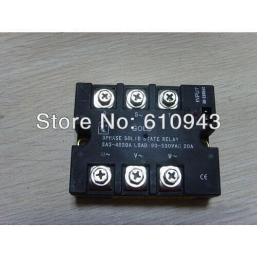 SA340120A 120A, SSR3-40120A 90-280VAC,40-530VAC AC-AC three phase ssr free shipping