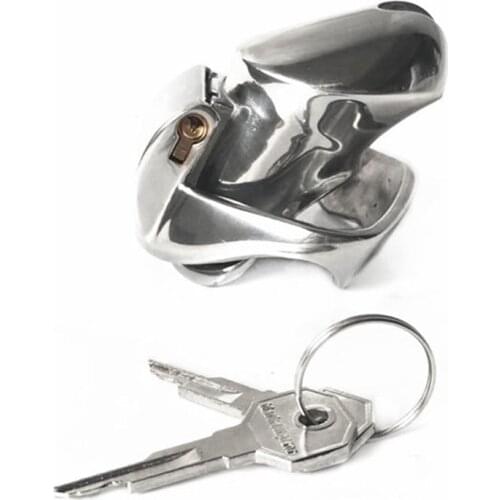 Sex Shop Stainless Steel Cock Ring Male Chastity Cage Belt With Lock Penis Ring Adult Erotic Sex Toys For Men Chastity Device