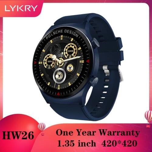 LYKRY HW26 Smart Watch Heart Rate Monitor Long Battery Life Answer Call Clock Music Player Smartwatch GPS Newest Pk GT 2 Pro