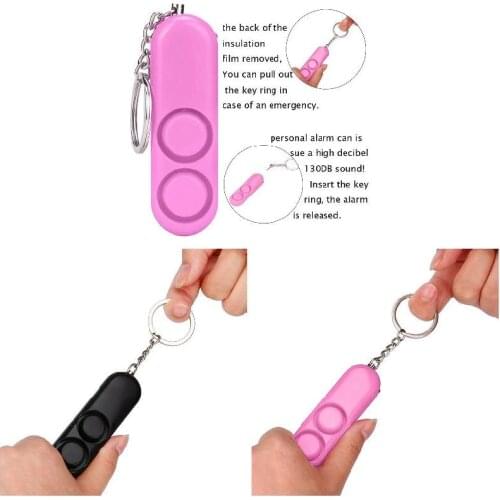 Anti-rape Device Double Horn Alarm 120dB Loud Alert Attack Panic Safety Personal Security Keychain New Arrival